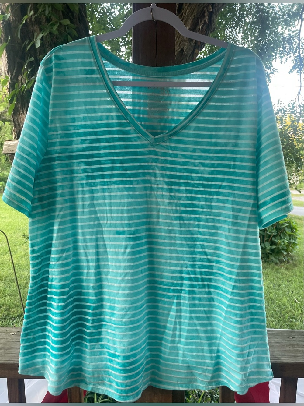 Terra & Sky Women’s Size 2x Ombré Blue Shirt